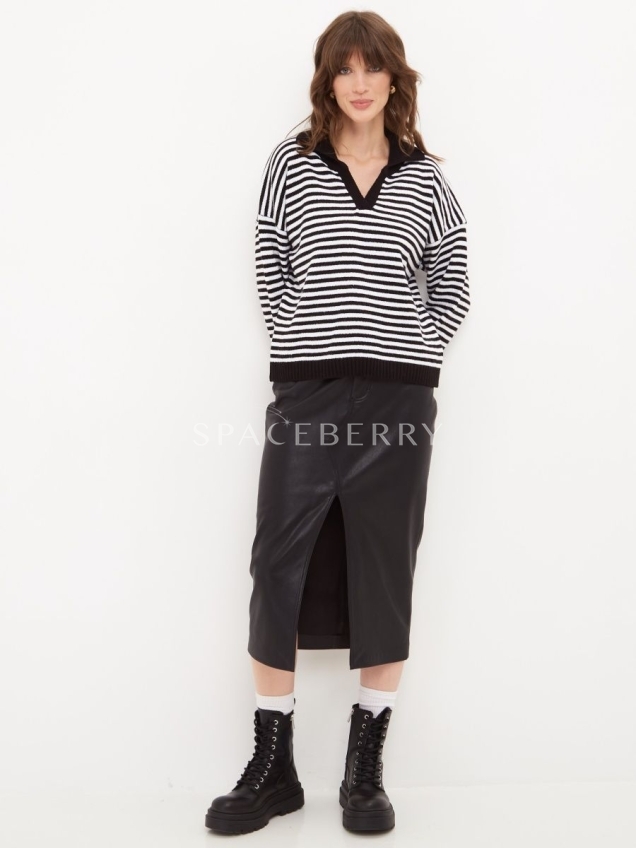 Женский вязаный свитер оверсайз, джемпер